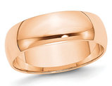 Ladies or Men's 10K Rose Pink Gold 6mm Wedding Band Ring